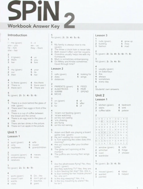 SPIN 2 workbook KEY