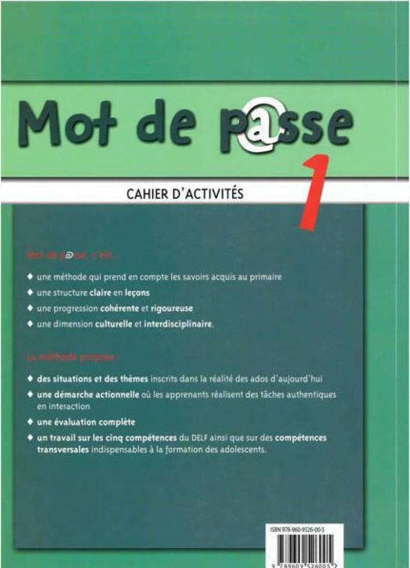 MOT DE PASSE 1 CAHIER