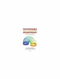 Psychodynamic Child and Adolescent Psychotherapy