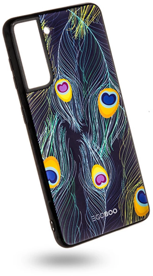 EGOBOO Case Glass TPU Peacock (Samsung S21 Ultra)