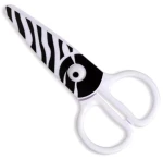 Ψαλίδι Ασφαλείας Πλαστικό Keyroad Zebra 13cm 1τμχ Λευκό KR-971406