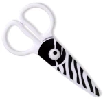 Ψαλίδι Ασφαλείας Πλαστικό Keyroad Zebra 13cm 1τμχ Λευκό KR-971406