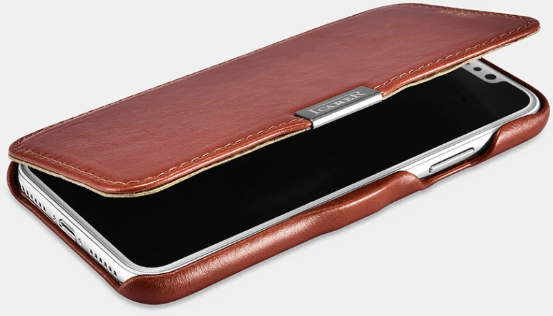 Θήκη Icarer Folio Δερμάτινη Vintage Για Apple Iphone 12 Pro 6.1 - Καφε