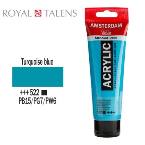 Ακρυλικό Χρώμα Royal Talens Amsterdam 120ml 522 Turquoise Blue 17095222