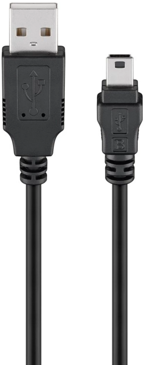 Goobay Καλώδιο Usb 2.0 Σε Usb Mini 50769, Copper, 5m, Μαύρο
