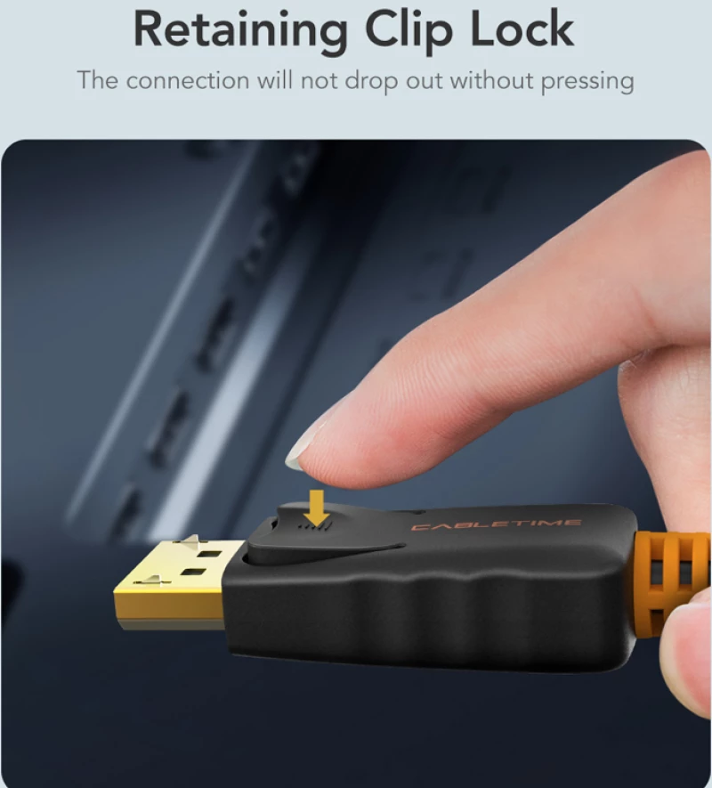 Cabletime Καλώδιο Displayport Σε Hdmi Av585, 1080p, 1m, Μαύρο
