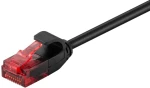 Goobay Καλώδιο U/utp Cat6 93713, Slim, Awg 30/7, Copper, 0.5m, Μαύρο