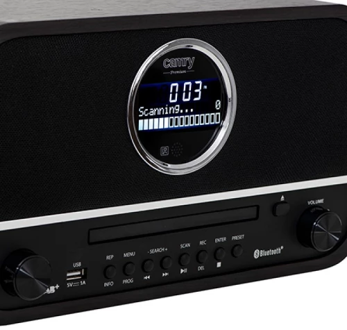 Camry Cr1182 Retro Επιτραπέζιο Ραδιόφωνο Ρεύματος Dab+ Με Bluetooth Και Usb Μαύρο