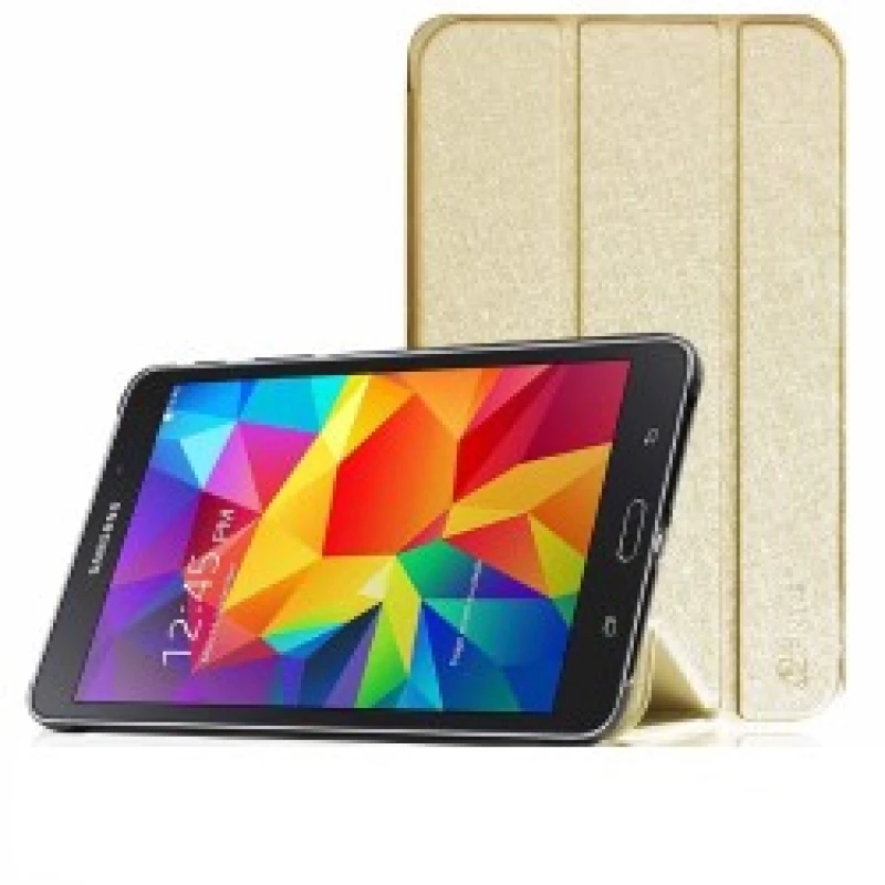 Samsung Galaxy Tab A 7-inch Tablet T280n - Δερμάτινη Θήκη Χρυσό Με Πίσω Κάλυμμα Σιλικόνης 3fold (οεμ)