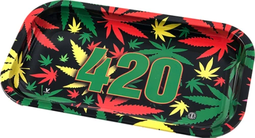 V-syndicate Rolling Tray Δίσκος 420 Rasta - Small (16x27cm)