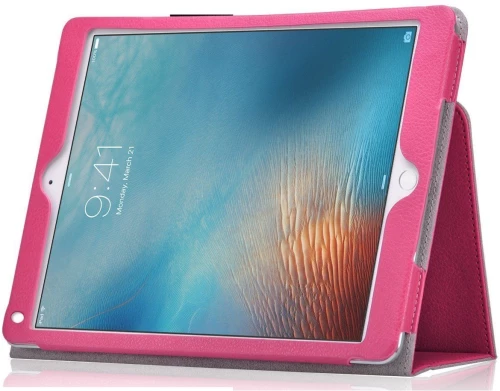 Apple Ipad Pro 9.7″ 2016 Tablet Folio Flip Pu Leather Smart Case Cover Stand - Φούξια (οεμ)