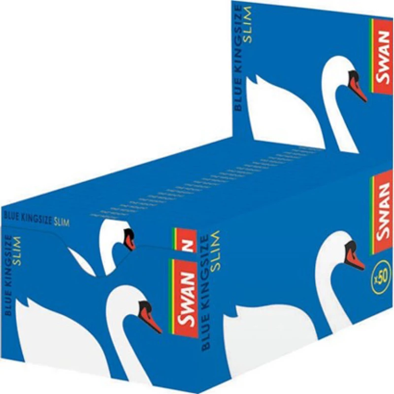 Swan Χαρτάκια Μπλε King Size Slim 50τεμ.