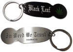 Μπρελόκ Μεταλλικό Black Leaf - 72mm