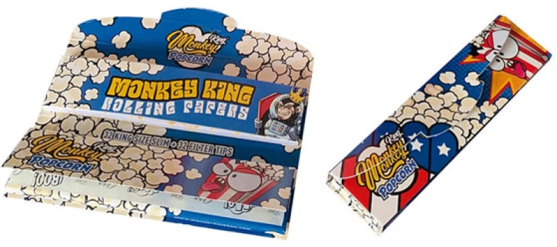 Monkey King Χαρτάκια Popcorn «touch And Smell» - King Size Slim Με Τζιβάνα