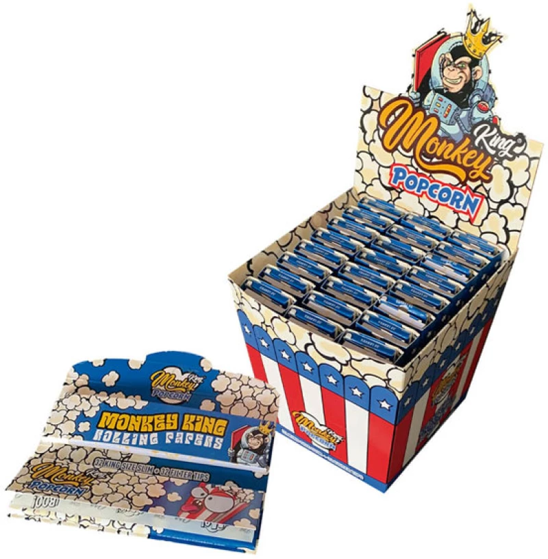Monkey King Χαρτάκια Popcorn «touch And Smell» - King Size Slim Με Τζιβάνα
