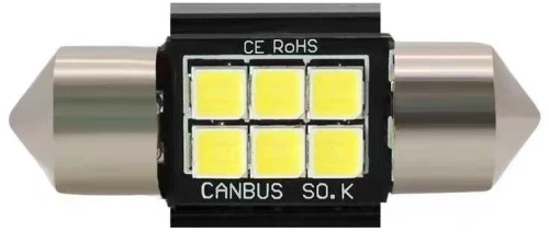 Λαμπτήρας Led - 3030-6-31 - Canbus - 2pcs - 674094