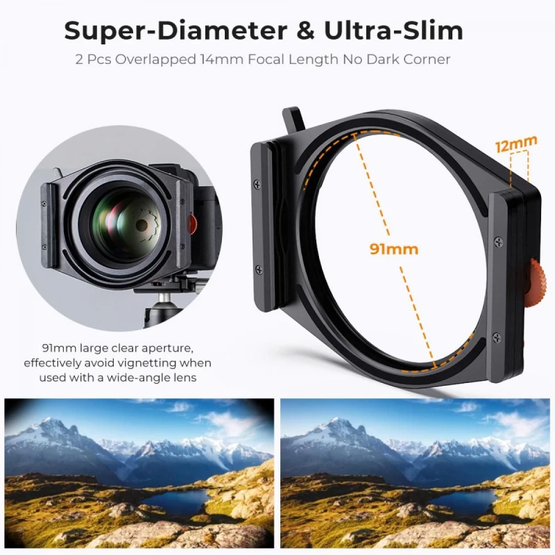 K&f Concept Square Filter Holder System X Pro Kit (filter Holder+95mm Circular Polarizer+67/72/77/82mm Filter Adapter Rings) For Camera Lens(sku.1811)