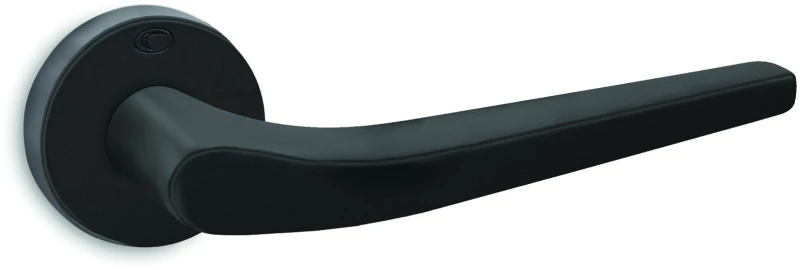 Convex 1505 Ματ Μαύρο Πόμολο Μεσόπορτας-ροζέτα(ζεύγος)