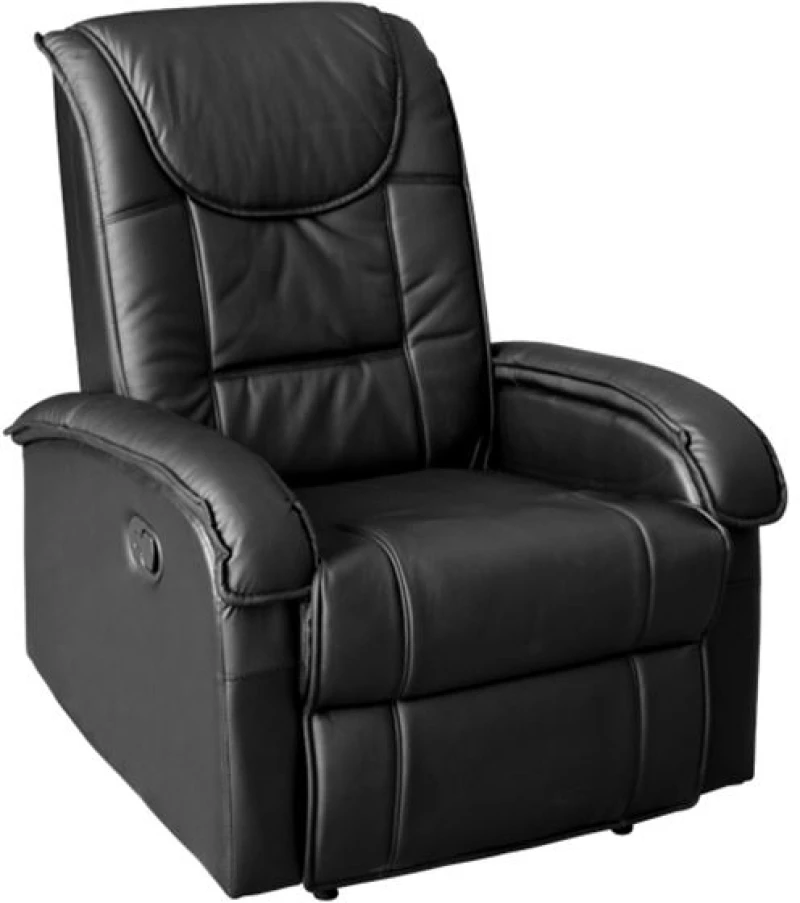 Πολυθρονα Relax Με Μηχανισμο Massage Rocca Hm0026.01 Pu Μαυρο 80x96x97 Εκ.