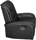 Πολυθρονα Relax Με Μηχανισμο Massage Rocca Hm0026.01 Pu Μαυρο 80x96x97 Εκ.