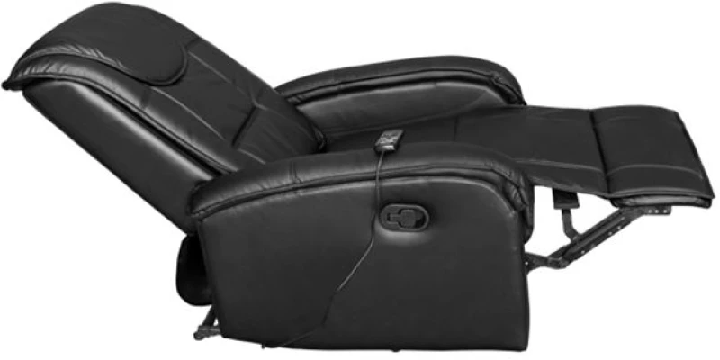 Πολυθρονα Relax Με Μηχανισμο Massage Rocca Hm0026.01 Pu Μαυρο 80x96x97 Εκ.