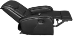 Πολυθρονα Relax Με Μηχανισμο Massage Rocca Hm0026.01 Pu Μαυρο 80x96x97 Εκ.