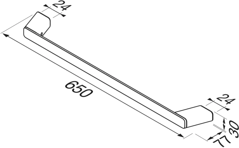Geesa Shift 9907 Black Matt - Πετσετοκρεμαστρα