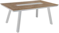 75176 Τραπεζι Αλουμινιου Taber Με Polywood 200x100 Λευκο