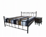 Μεταλλικό Κρεβάτι Metal Casa Κόμπος 1 Γκρι 110 X 200