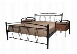 Μεταλλικό Κρεβάτι Metal Casa Ρόμβος Γκρι 160 X 200