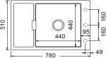 Schock Mono 15180 Puro - Νεροχύτης Κουζίνας Γρανίτη 78x51