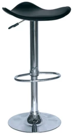 80376 Bar5 Μαυρο Pvc(σ2)σκαμπο Με Αμορτισερ (σετ 2 Τεμαχιων)