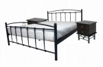 Μεταλλικό Κρεβάτι Metal Casa Κόμπος 2 Καφέ 90 X 200