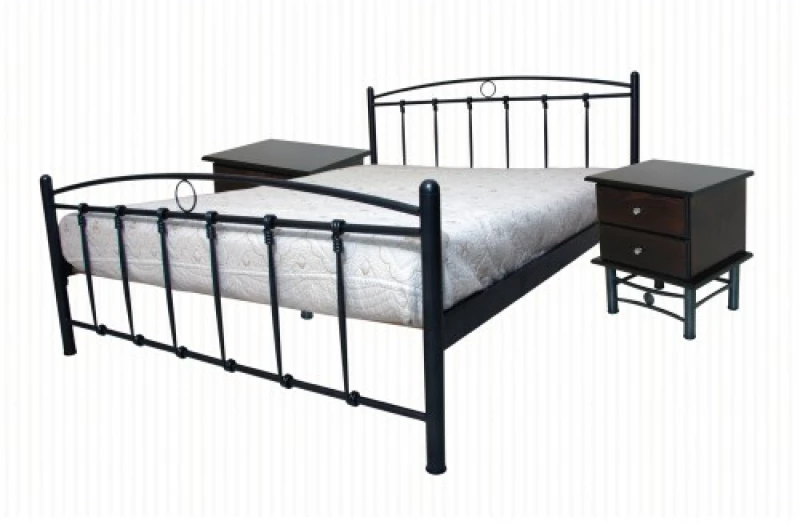 Μεταλλικό Κρεβάτι Metal Casa Κόμπος 2 Εκρού 100 X 200