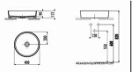 Creavit Lp140 40x40 - Επιτραπέζιος Νιπτήρας