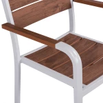 Πολυθρονα Αλουμινιου Saga Λευκη Με Polywood Hm5127.01 55x56x85υ Εκ.