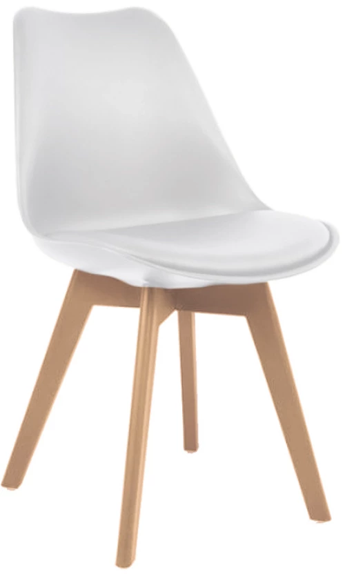 139989 Pocket Καρεκλα Λευκο 49x54xh80cm (σετ 4 Τεμαχιων)