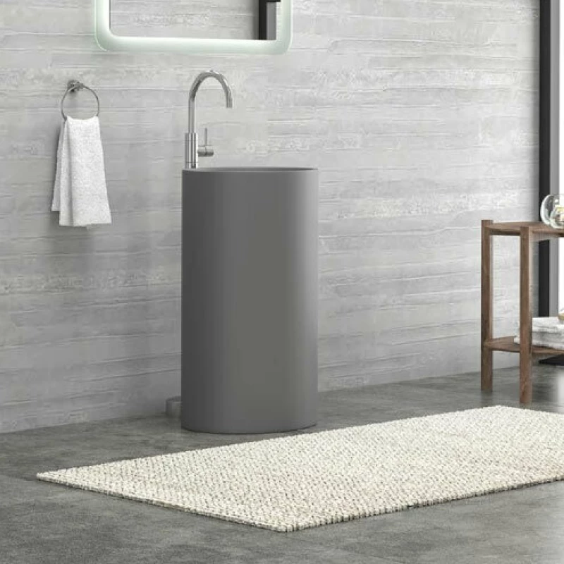 Karag Milos 45d Grey Matt - Επιδαπέδιος Νιπτήρας
