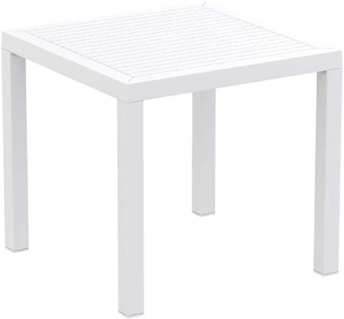 Ares Τραπεζι 80χ80χ75εκ. White Πολ/νιου