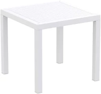 Ares Τραπεζι 80χ80χ75εκ. White Πολ/νιου