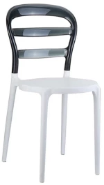 Bibi White/black Transp.καρεκλα