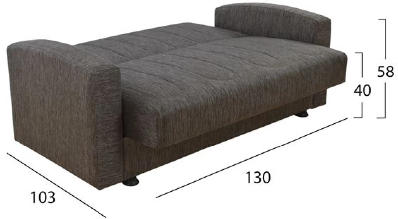 Καναπεσ Κρεβατι 2θεσιοσ Dimos V16 Καφε Hm3075.01 157x77x83 Εκ.