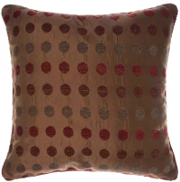 Μαξιλαροθηκη 602 (45cm X 45cm) Πουά Μπορντώ - -