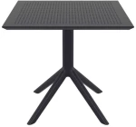 Sky Black 80x80x74εκ. Τραπεζι Πολ/νιου