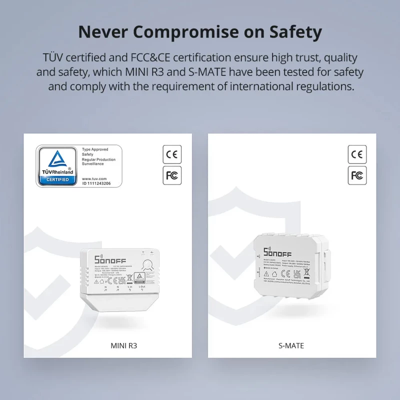 Globostar® 80031 Sonoff Minir3 - Wi-fi Smart Switch 16a/3500w