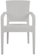 Καρέκλα Κήπου Λευκό Rattan 58x55x87cm