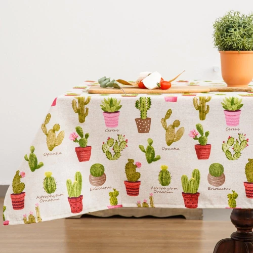 Τραβέρσα Cacti Μπεζ-κεραμιδί 50 X 140 Cm