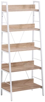 214090 One Step Up Βιβλιοθηκη 5ραφια Sonoma Λευκο 60x35xh149cm