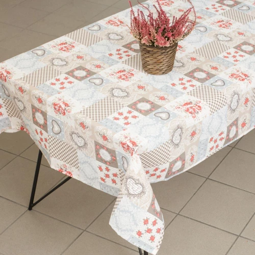 Τραπεζομάντηλο Hearts 140 X 260 Μπεζ 140 X 260 Cm