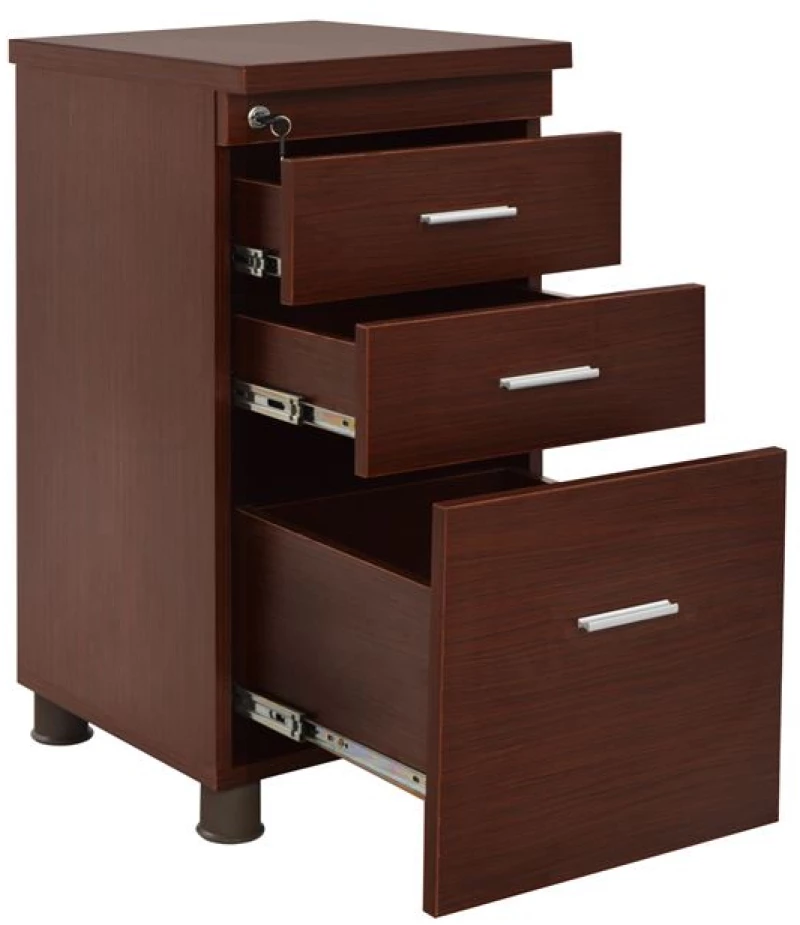 Συρταριερα Γραφειου Vance Επαγγελματικη Wenge Hm2049.12 40x46x75υ Εκ.